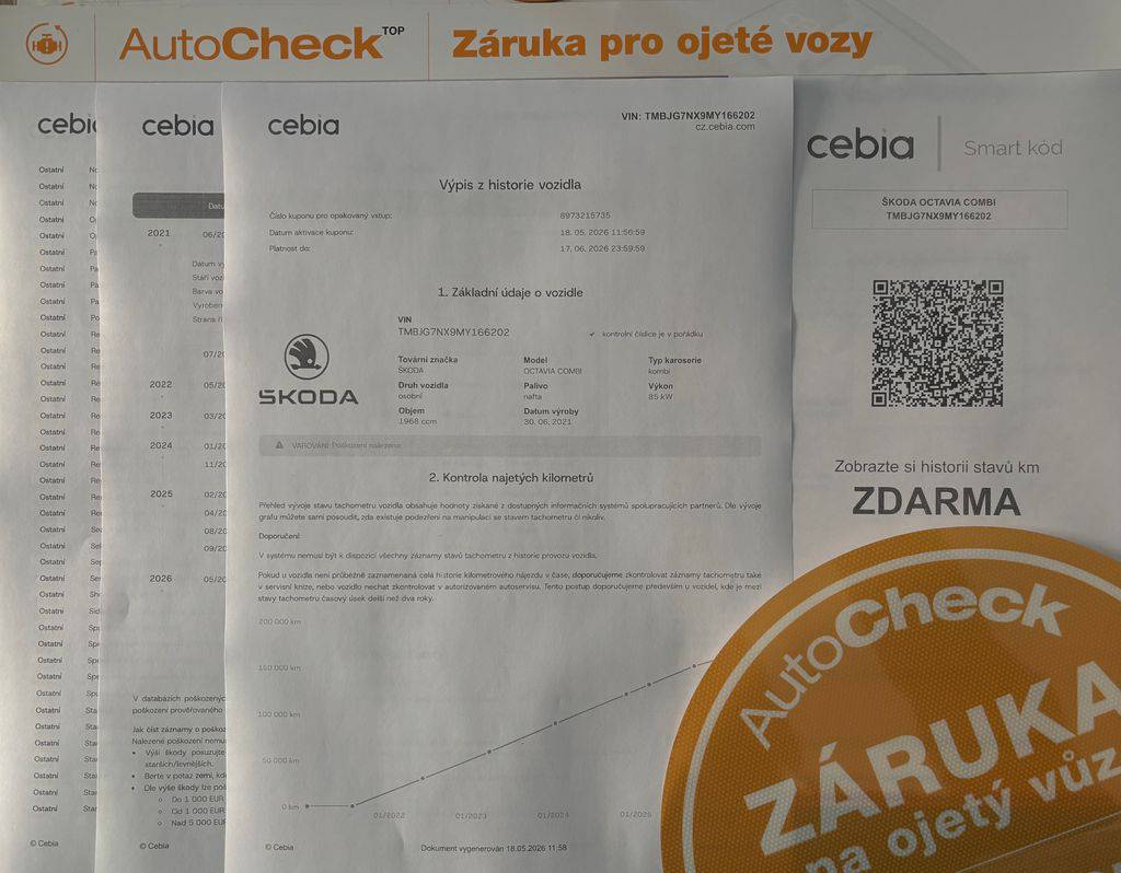Škoda Octavia 2.0TDI-85KW/2022/1M,WEBASTO-ZÁRUKA